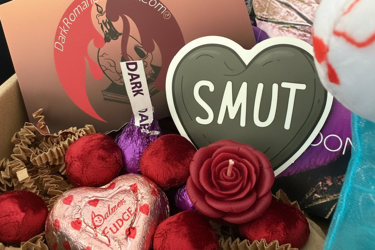 Luxury dark romance gift basket - spa, books, toy, gift wrap